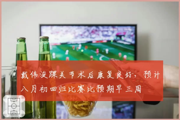 戴伟浚踝关节术后康复良好，预计八月初回归比赛比预期早三周