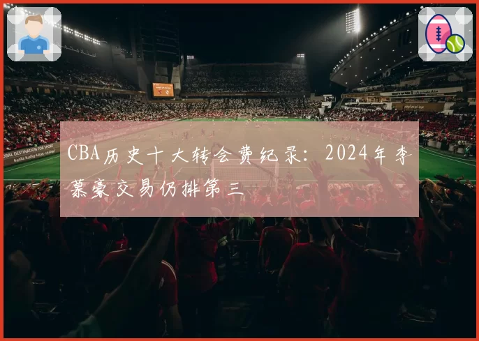 CBA历史十大转会费纪录:2024年李慕豪交易仍排第三