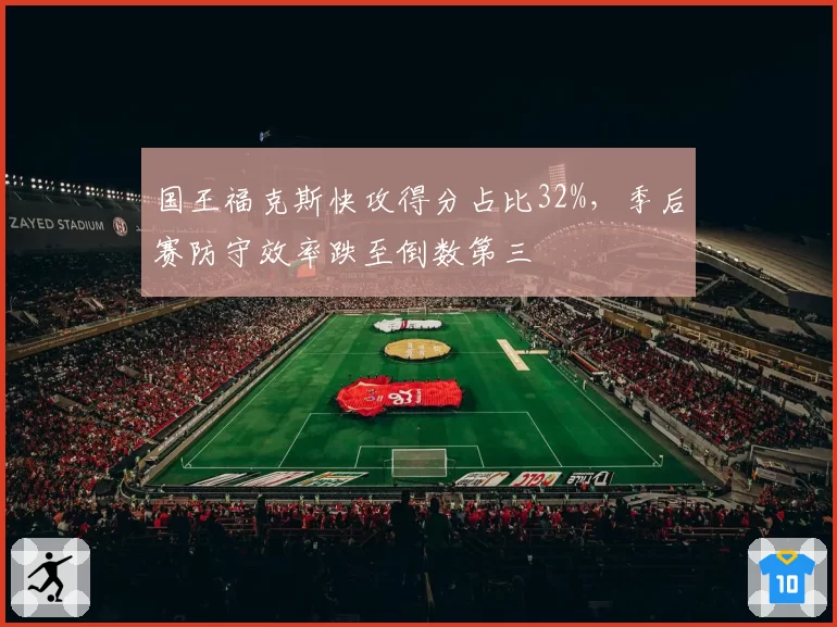 国王福克斯快攻得分占比32%，季后赛防守效率跌至倒数第三